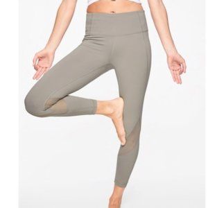 Athleta Silver Grey Eclipse Mesh 7/8 Tight S